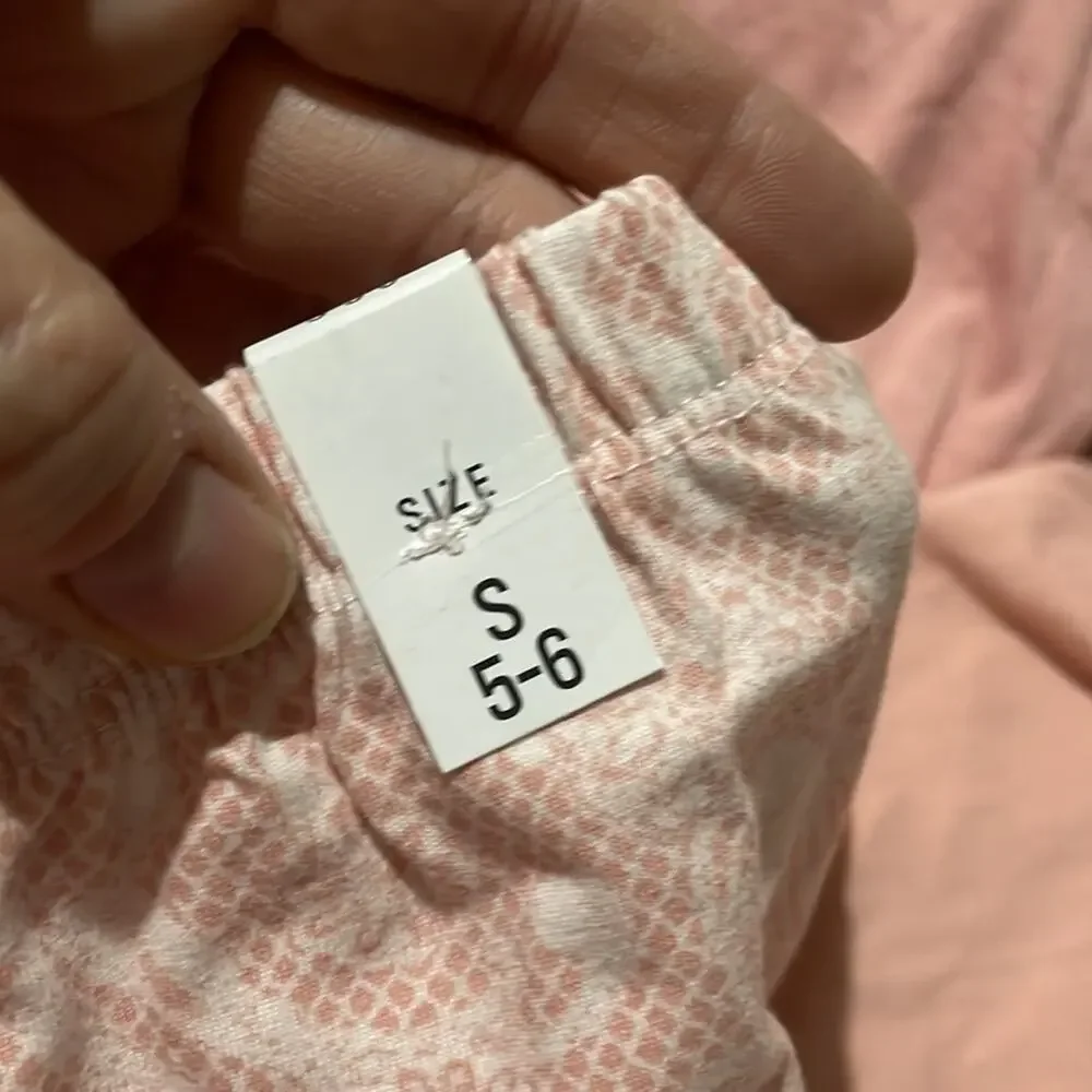 Children’s place 4 pale pink floral capri bike shorts tank top NWT